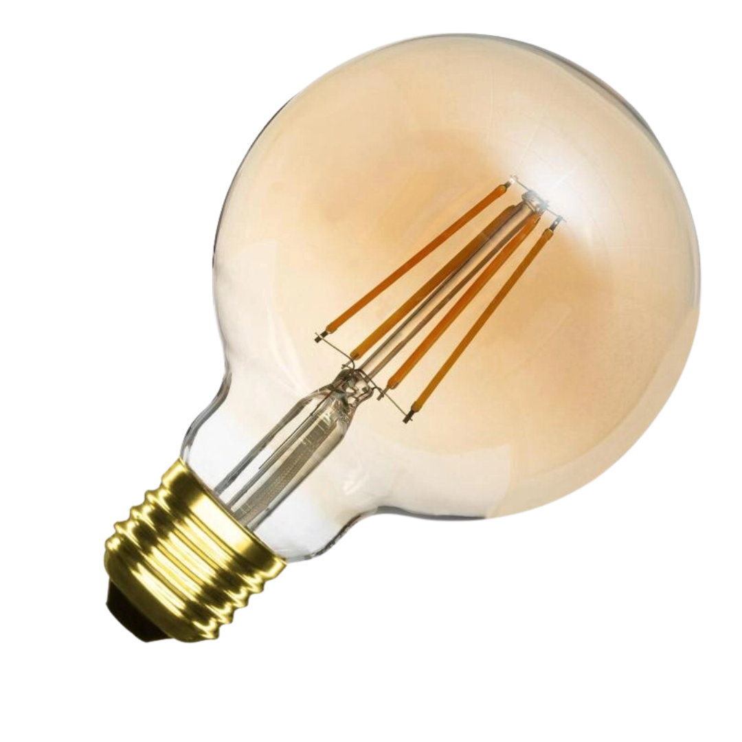 Bombilla Filamento LED E27 8W 720lm 100lm/W G95 Globo Bronze