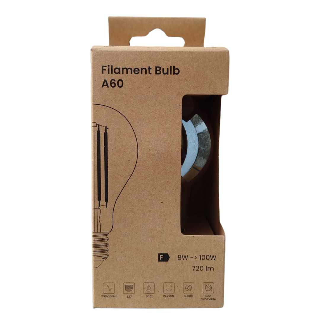 Bombilla Filamento LED E14 6W 600lm 100lm/W P45 Globo Transparente Bronze