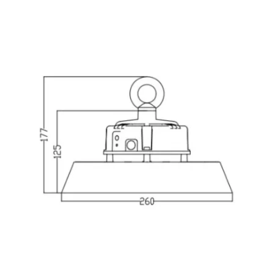 Campana LED Industrial UFO PHILIPS Xitanium 100W 19000lm 200lm/W 1-10V