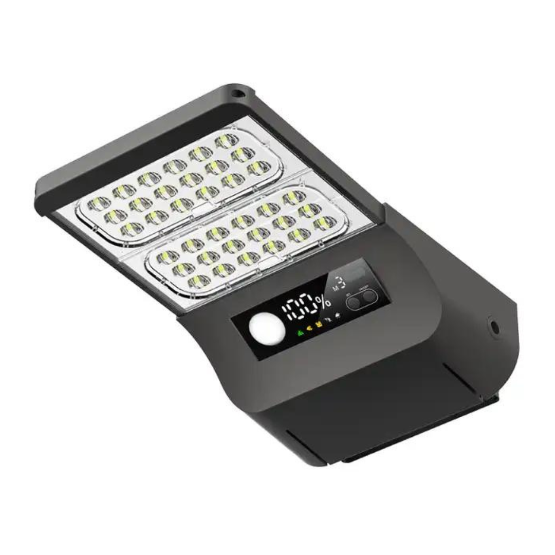 Farola Solar LED Serie STAX 6000lm 230lm/W CCT Regulable PIR IP65 Conexion Ø60mm