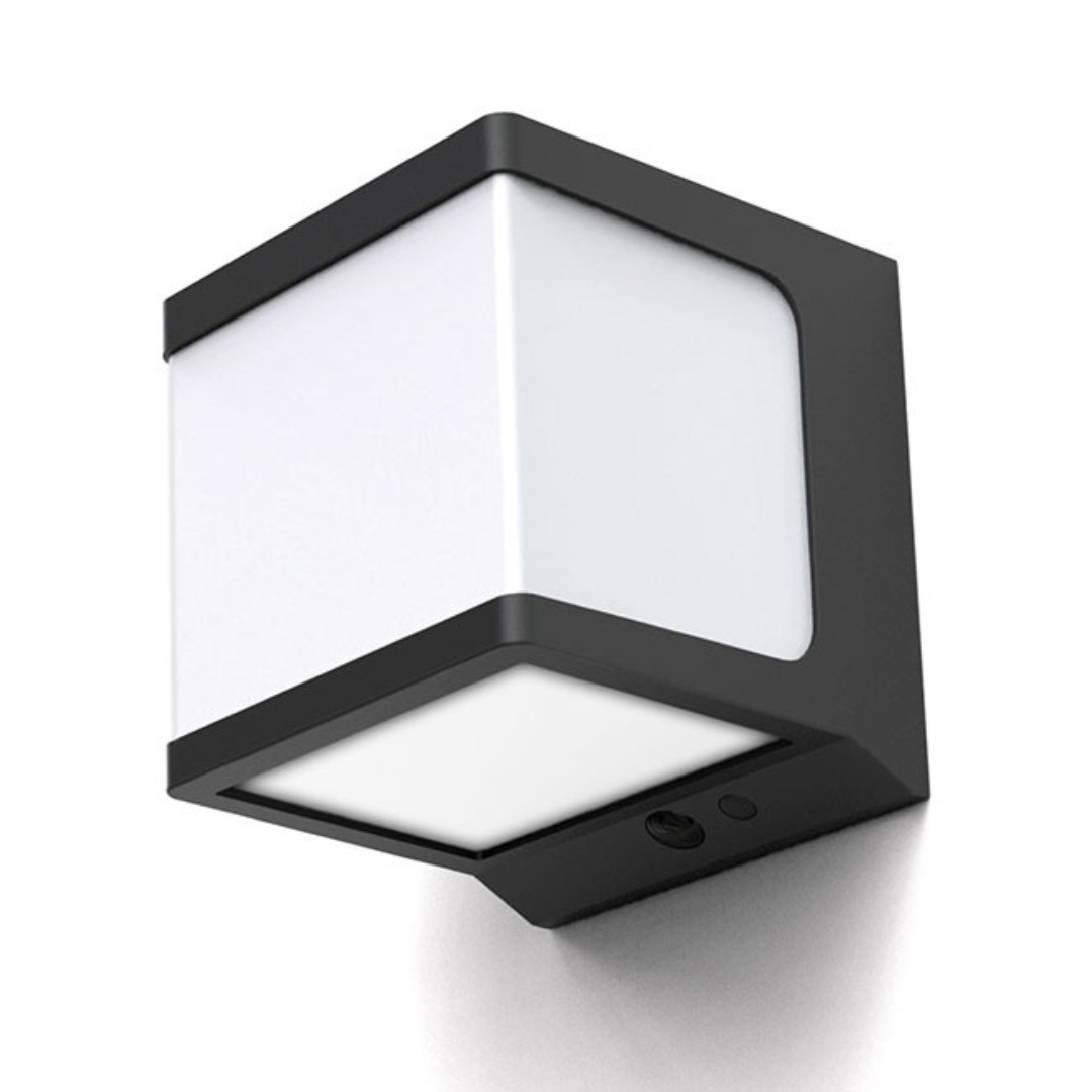 Aplique de Pared Exterior Solar LED Cuadrado 1000lm 4000K
