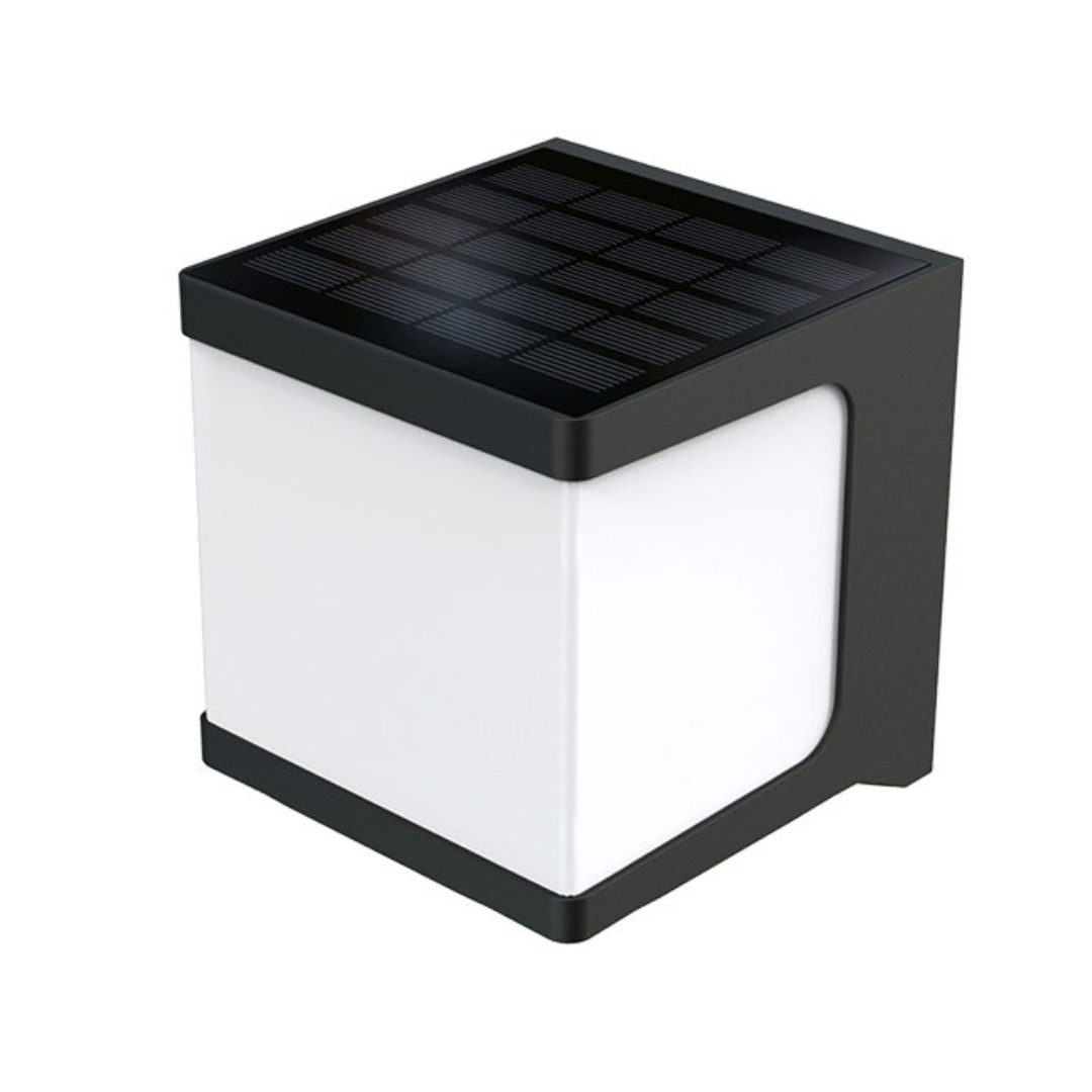 Aplique de Pared Exterior Solar LED Cuadrado 1000lm 4000K