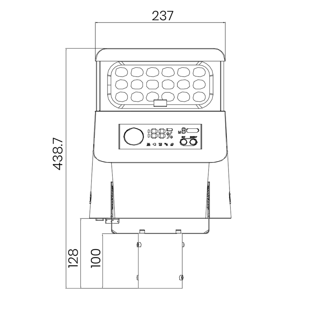 Farola Solar LED Serie STAX 3000lm 230lm/W CCT Regulable PIR IP65