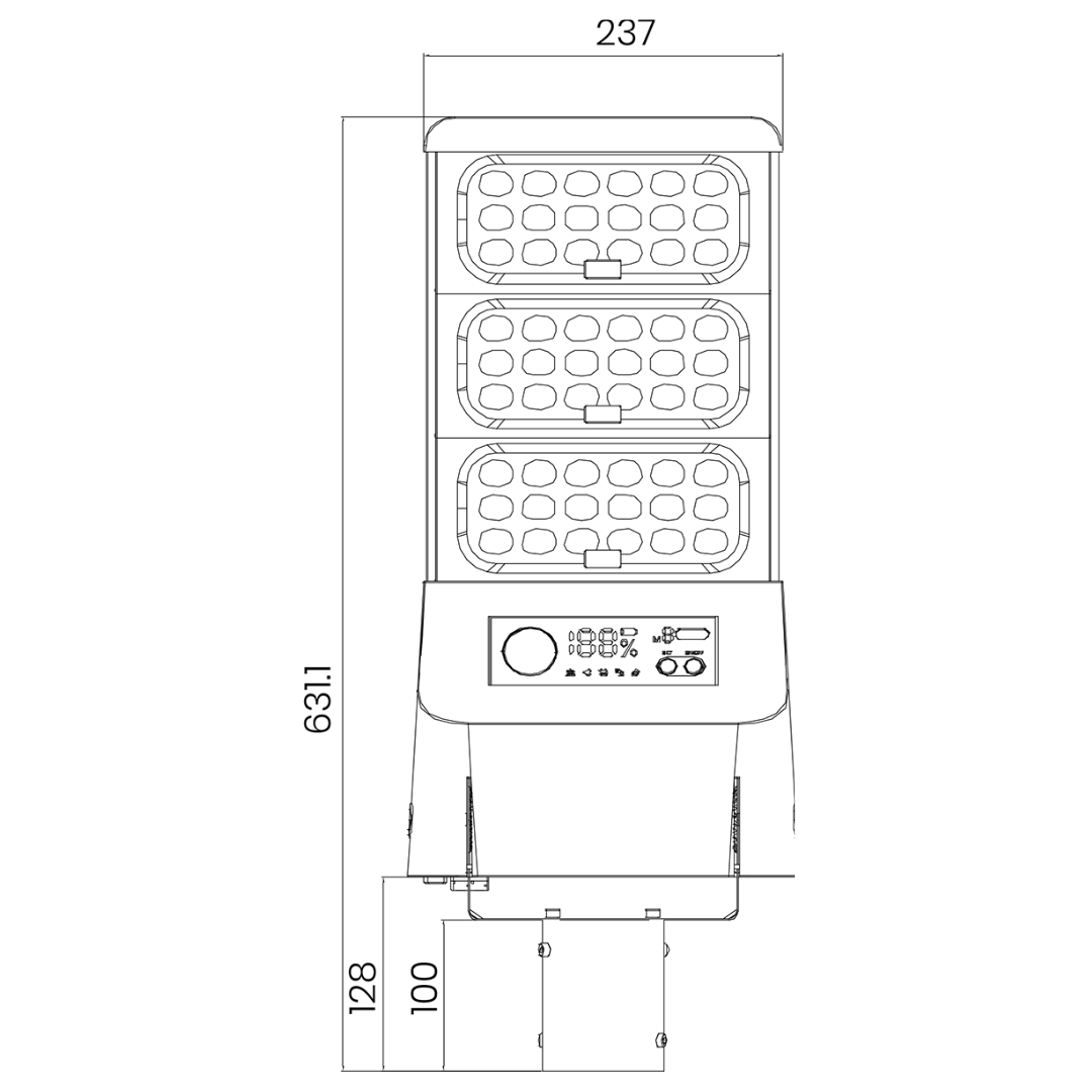 Farola Solar LED Serie STAX 9000lm 230lm/W 3000-5700k IP65