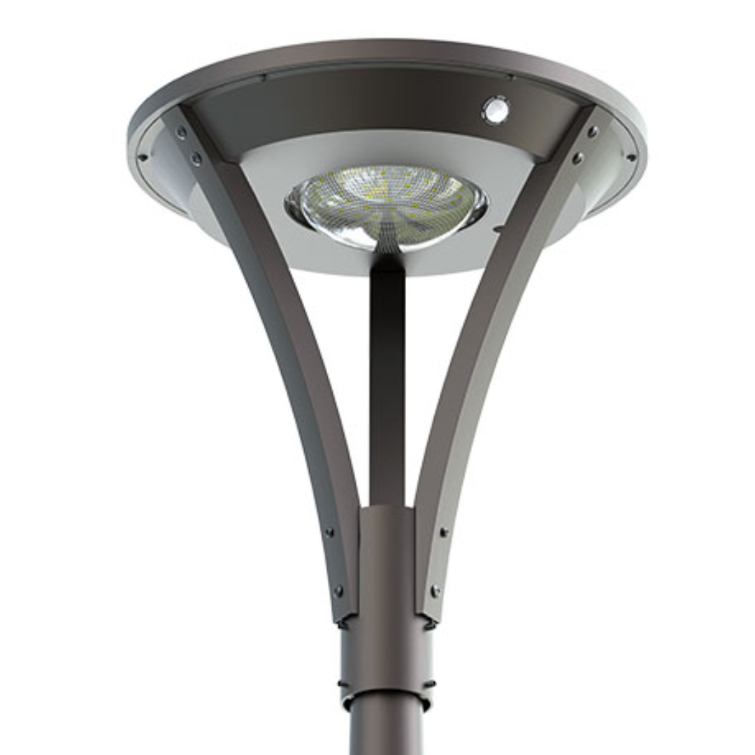 Farola Solar LED Exterior Serie Black-Sky 3000lm 230lm/W 4000K IP65 Ø60mm