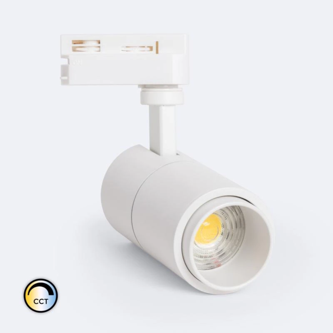 Foco Carril LED Monofasico 10W TRIAC CCT Regulable Multiangulo 15-60º