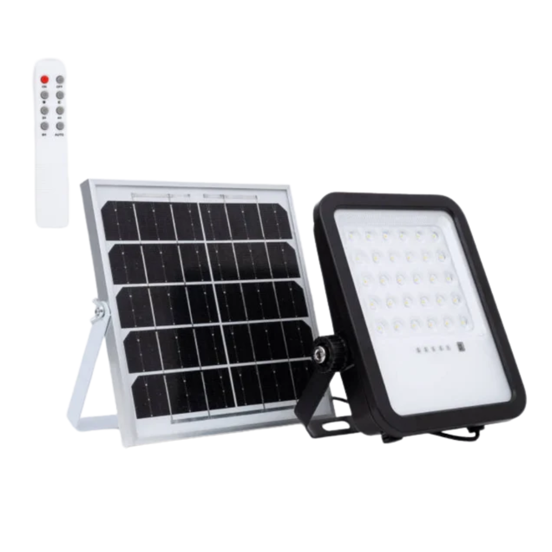 Foco Proyector LED Solar 550lm 110lm/W IP65 Control Remoto Incluido