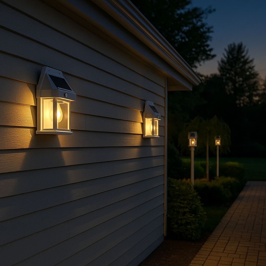 Aplique Solar LED Rustico IP44 3W 3000K 100lm Sensor PIR - Blanco