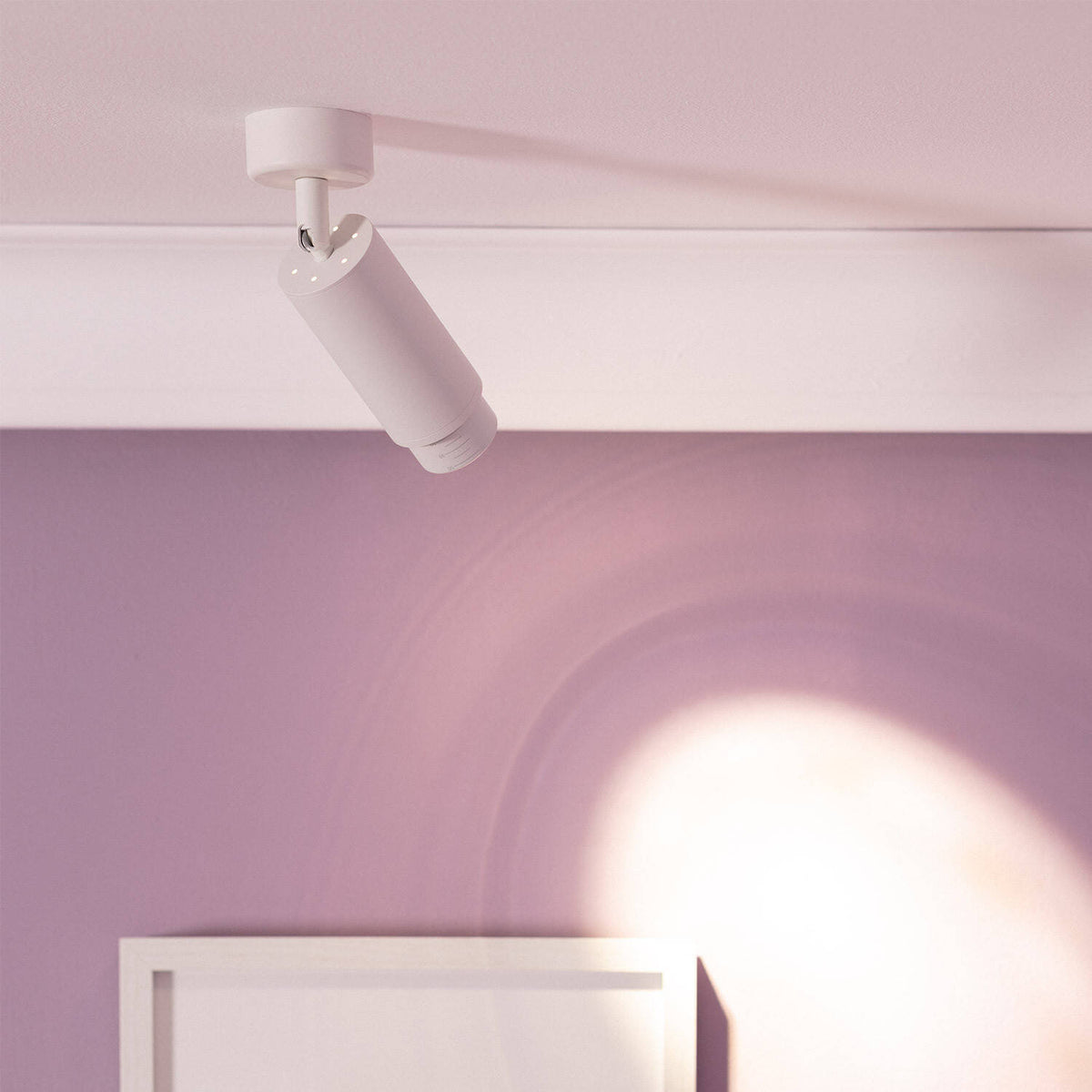 Foco de superficie ARES GU10 blanco de aluminio direccionable, vista 6