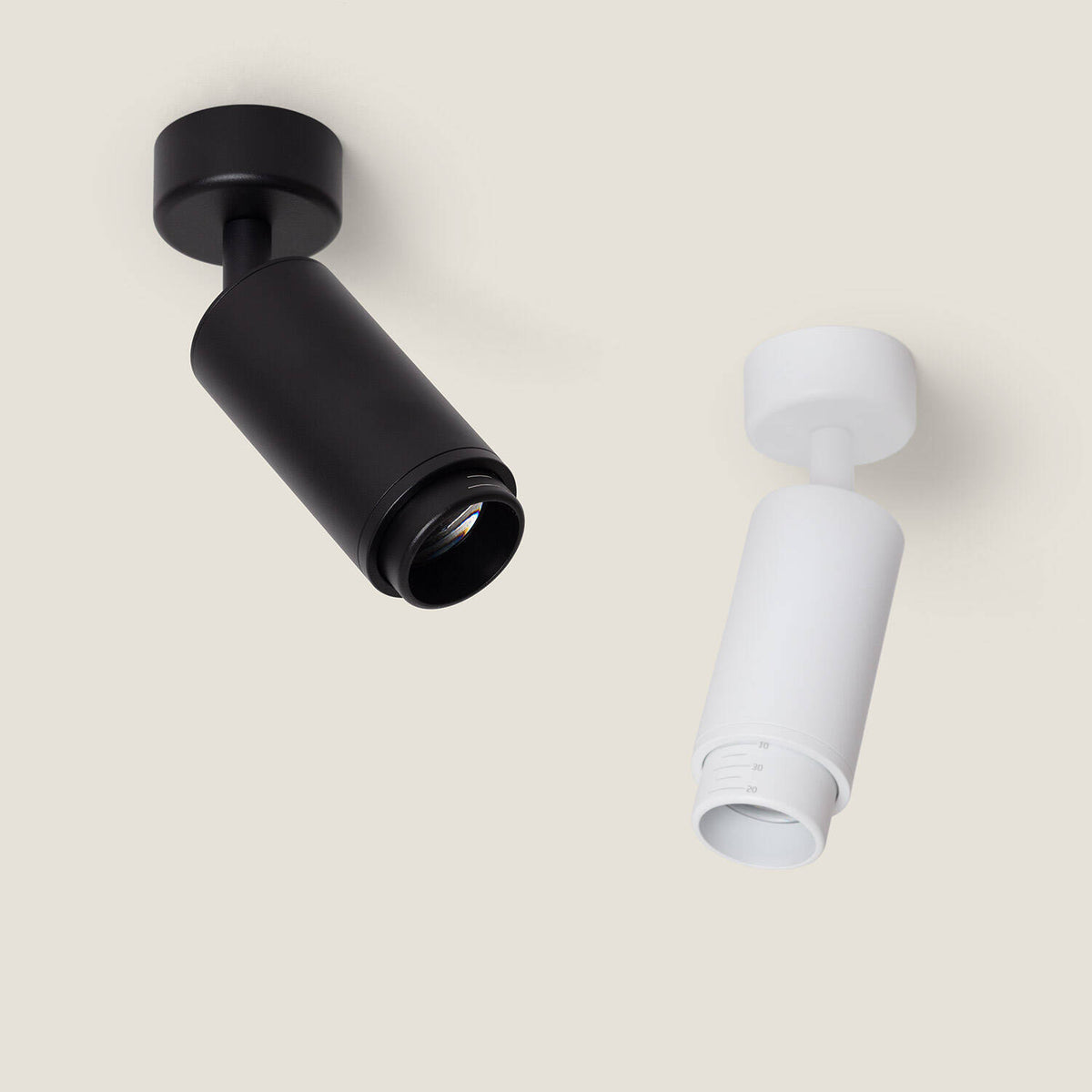 Foco de superficie ARES GU10 negro de aluminio direccionable, vista 17