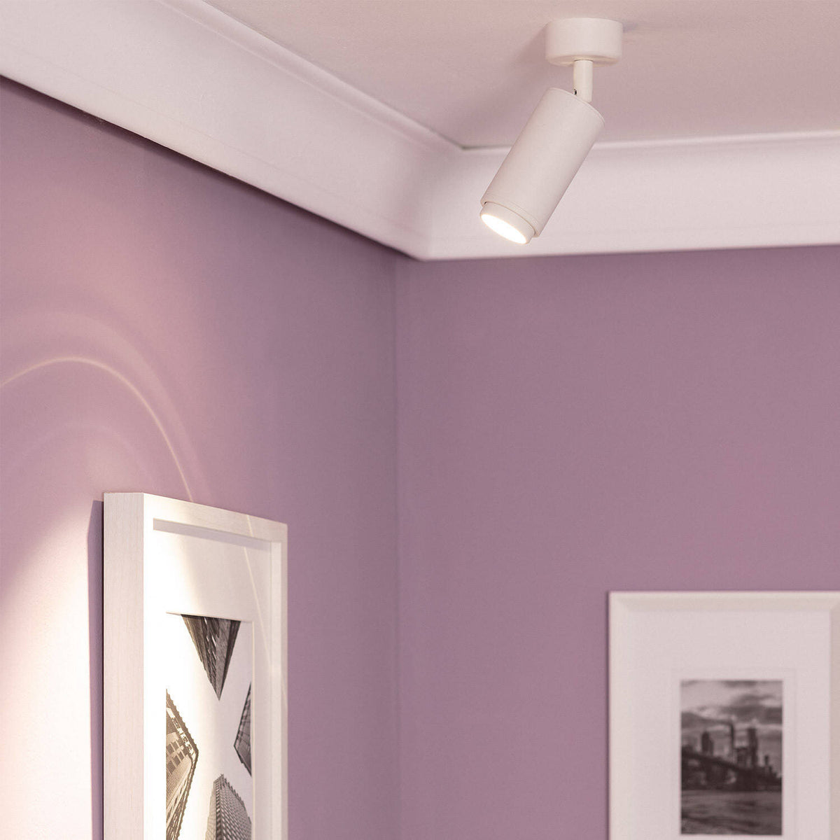 Foco de superficie ARES GU10 blanco de aluminio direccionable, vista 4
