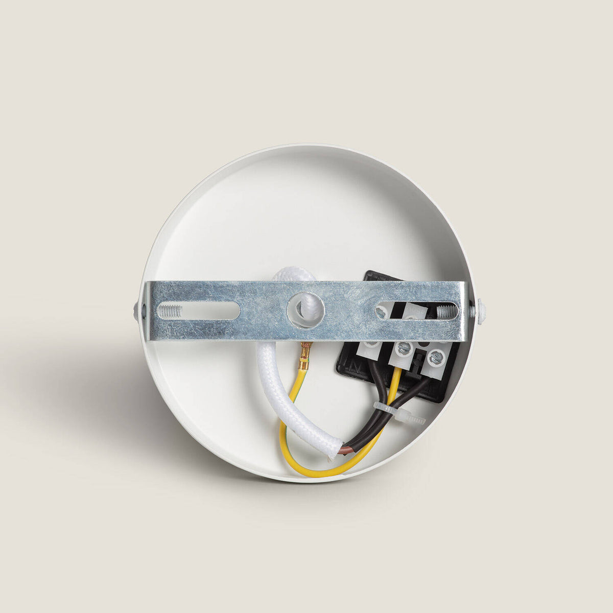Lámpara colgante DUNA E27 blanco de aluminio y madera, vista 13