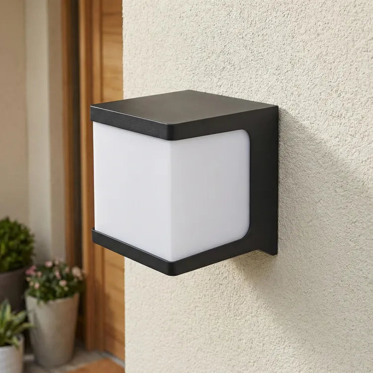 Aplique de Pared Exterior Solar LED Cuadrado 1000lm 4000K