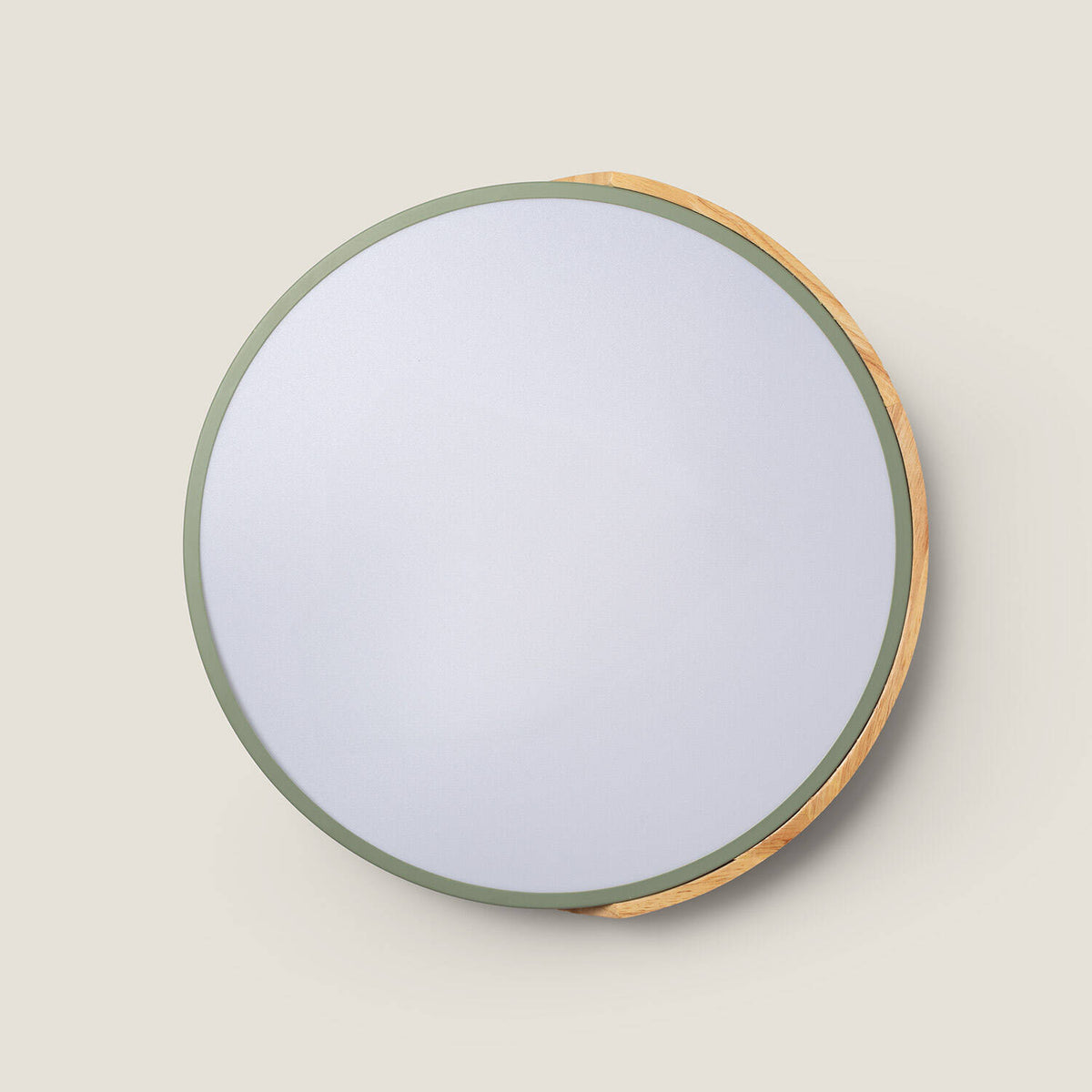 Plafón LED LIRA 24W verde celadón madera y aluminio Ø418 mm CCT, vista 18