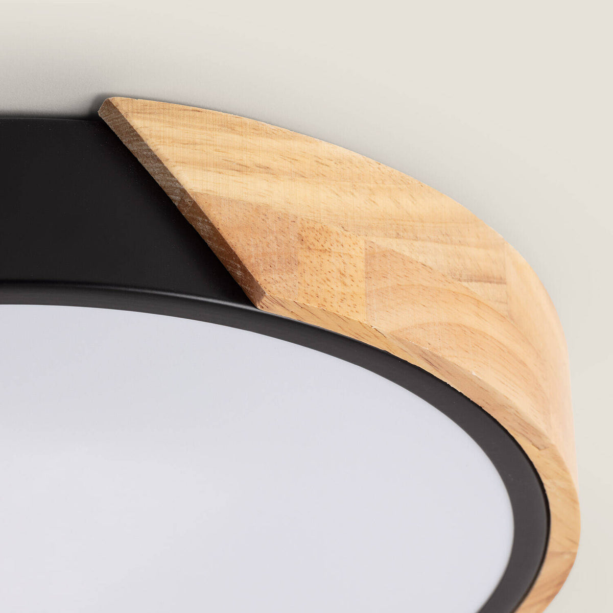 Plafón LED LIRA 24W negro madera y aluminio Ø418 mm CCT, vista 10