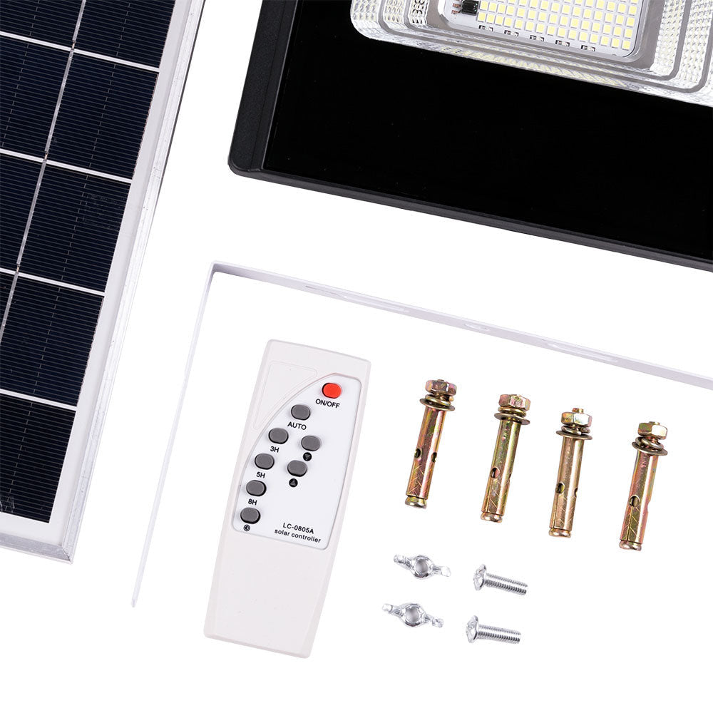 Proyector LED solar 30W 6500K IP65 con panel y mando, imagen 5
