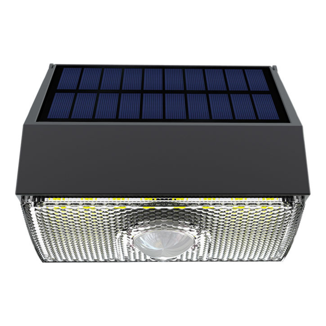 Aplique Solar LED Pared Negro 1000lm 4000k Bateria Li-Ion 3.7V 2000mAh