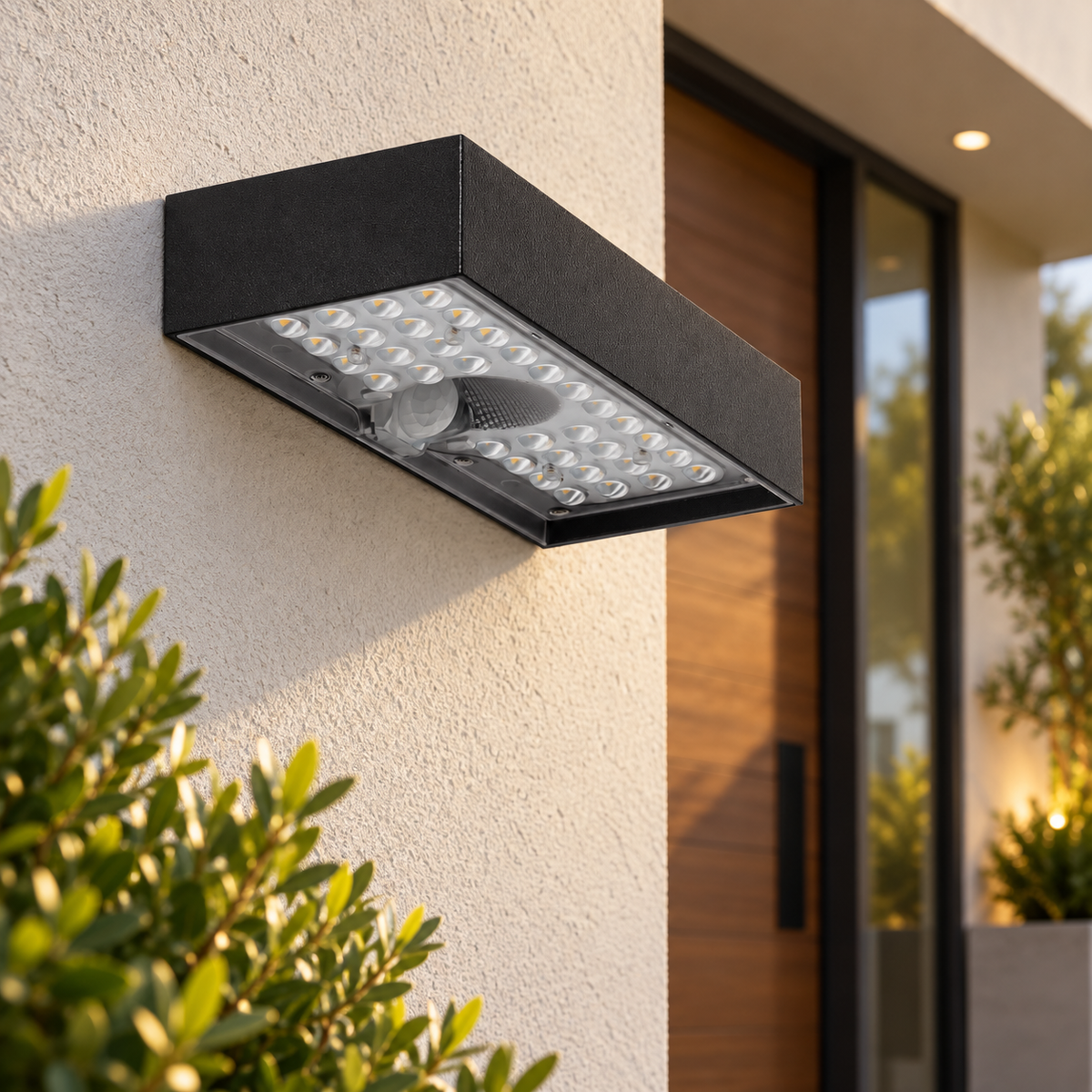 Aplique Solar LED Senda 6W 900lm 150lm/W IP65 Sensor PIR