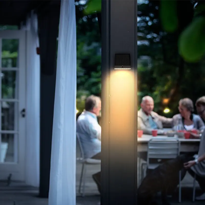 Aplique Solar LED Exterior Thin 1000lm Distribución de luz Tipo IV