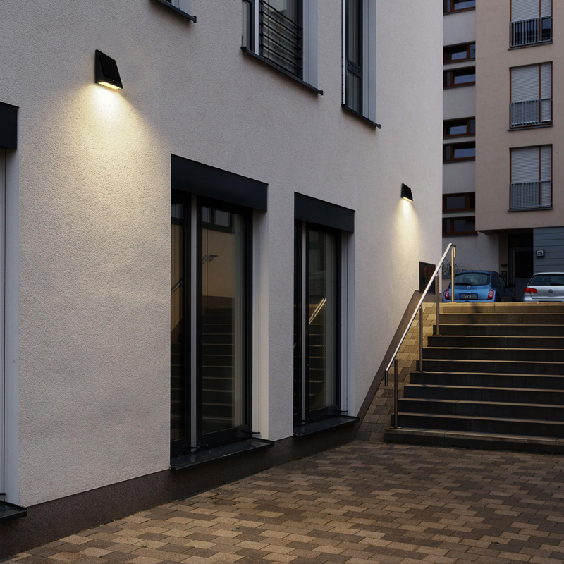 Aplique Solar LED Exterior Thin 1000lm Distribución de luz Tipo IV