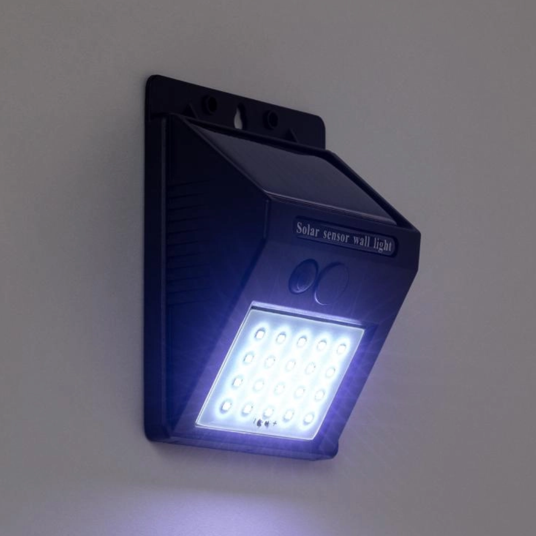 Aplique de Pared Exterior Solar LED IP65 Encendido Crepuscular