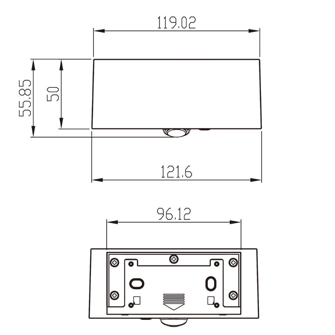 Aplique Solar LED Pared Block 1000lm 160lm/W Bateria Li-Ion 4,4V 2W