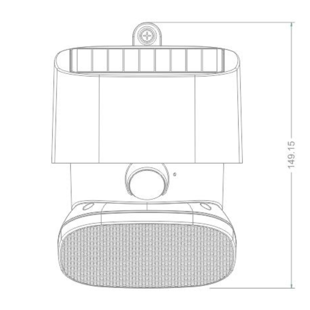 Aplique Solar LED Pared Blanco 2000lm 4000K Bateria Li-Ion 3,7V 14,8Wh