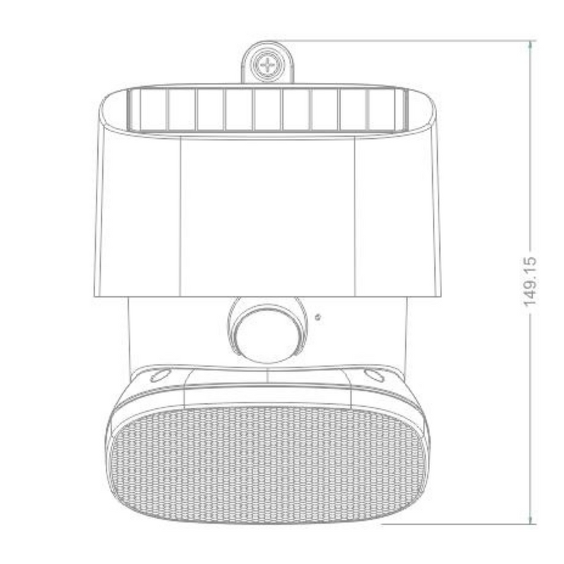 Aplique solar de pared blanco 2000lm 4000K bateria Li-Ion 3,7V 14,8Wh