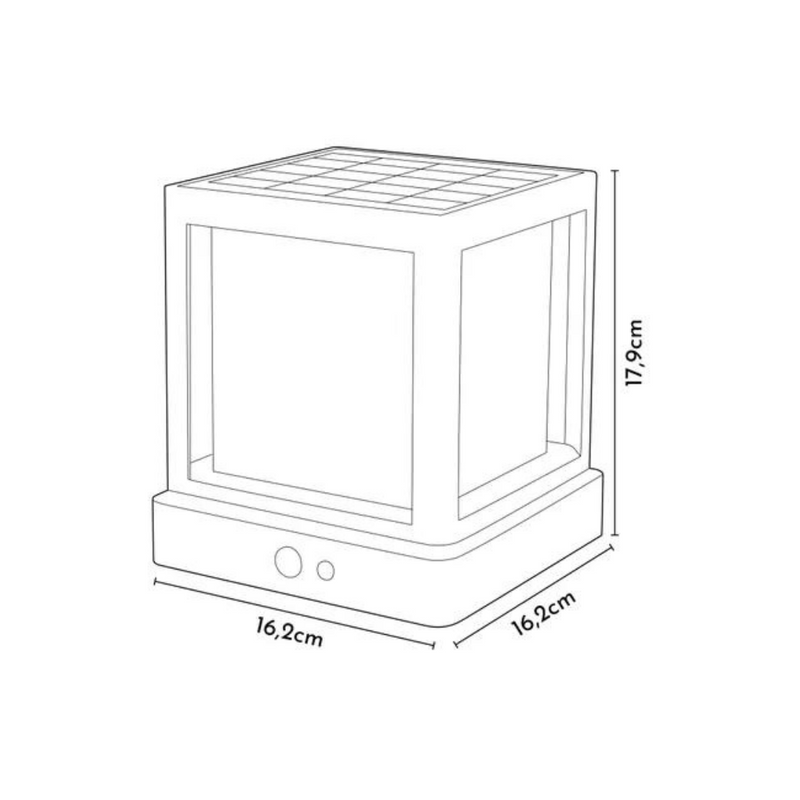 Baliza solar exterior sobremuro 1000lm IP65 OSRAM 4000K Luz Neutra