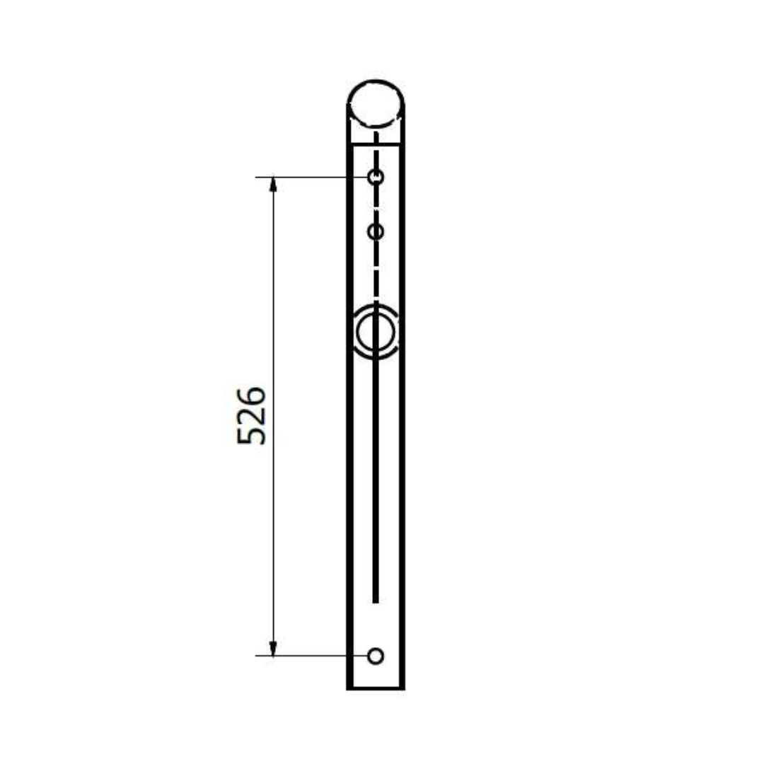 Brazo de pared Urbano Acartelado acero galv. conexión horizontal diam. Ø60mm