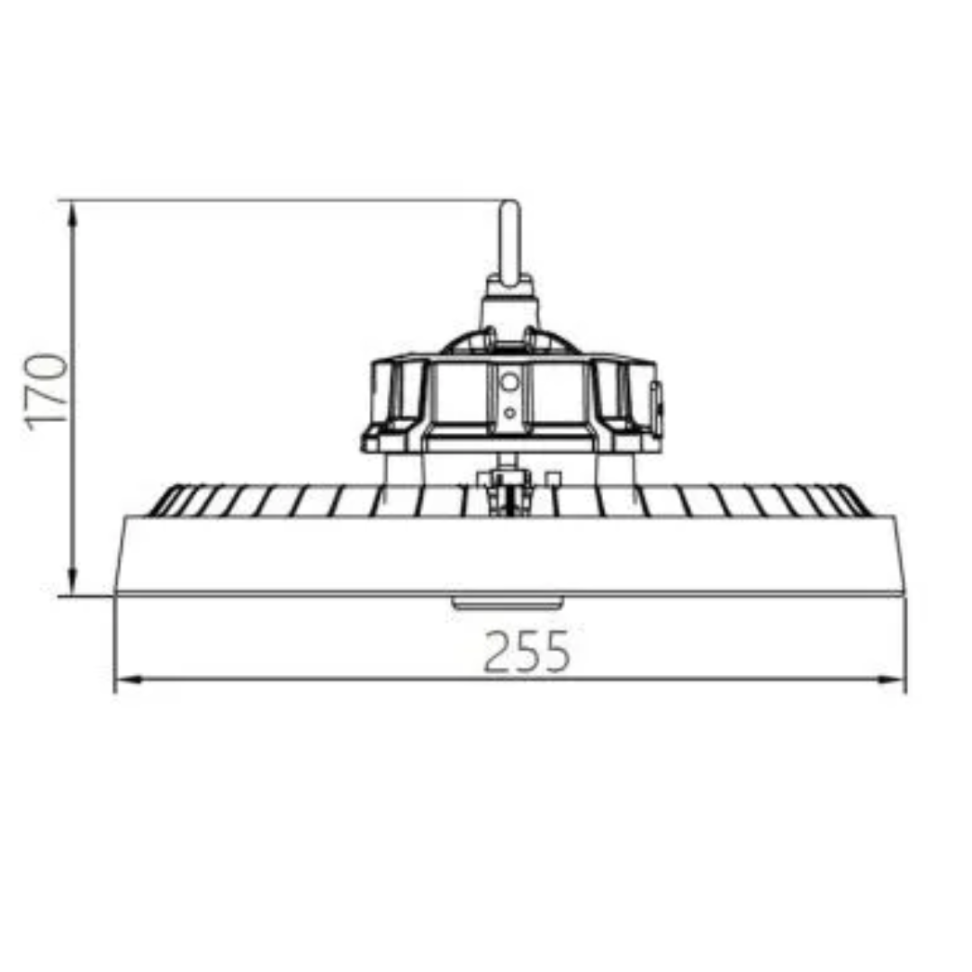 Campana LED Industrial UFO 100W 16000lm 180lm/W IP65 0-10V SAMSUNG LIFUD