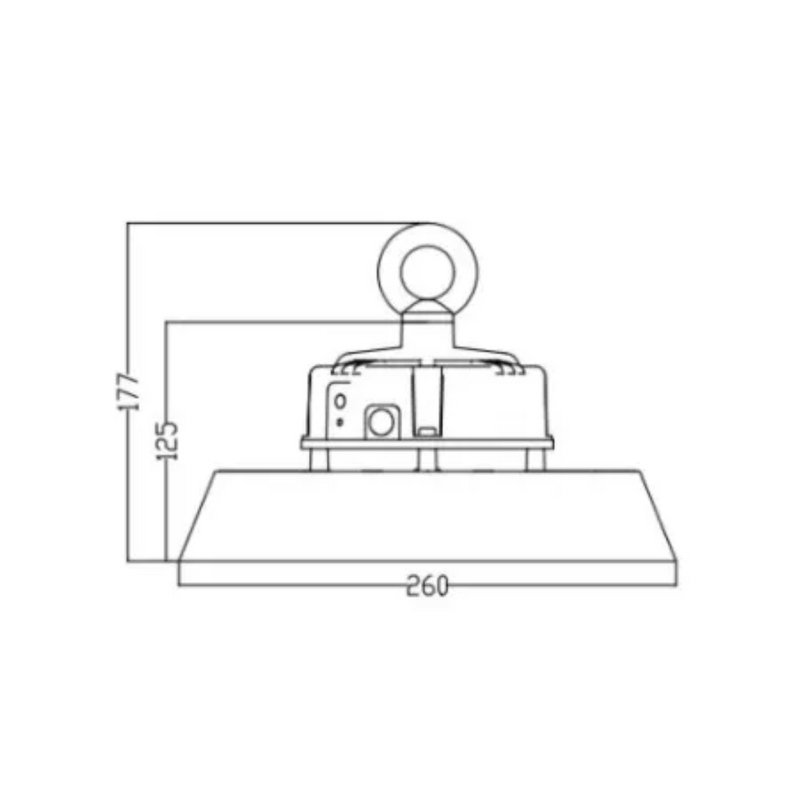 Campana LED Industrial UFO PHILIPS Xitanium LP 100W 19000lm 200lm/W 4000K Regulable 1-10V