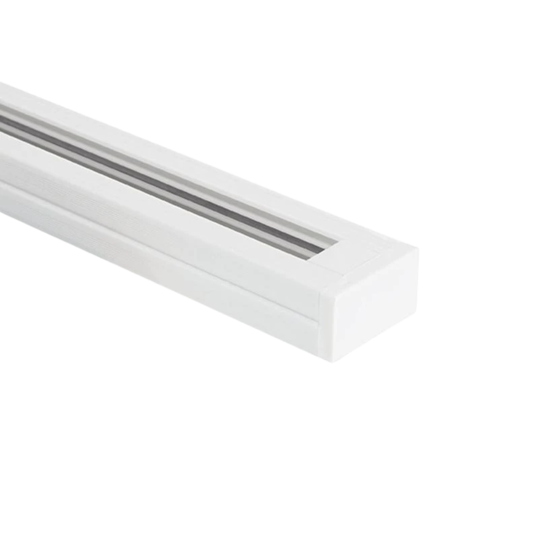 Carril Monofásico PC para Focos LED 2 Metros Blanco