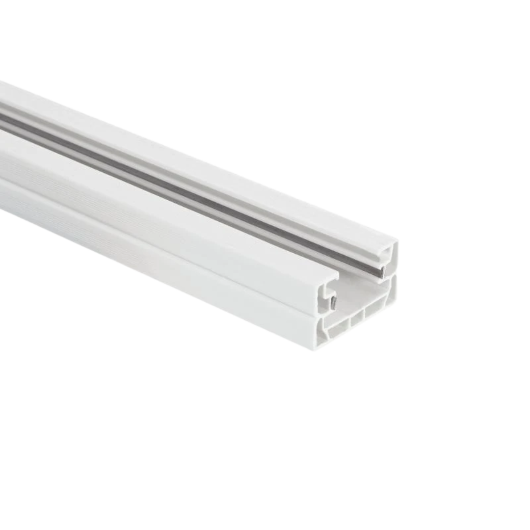 Carril Monofásico PC para Focos LED 2 Metros Blanco
