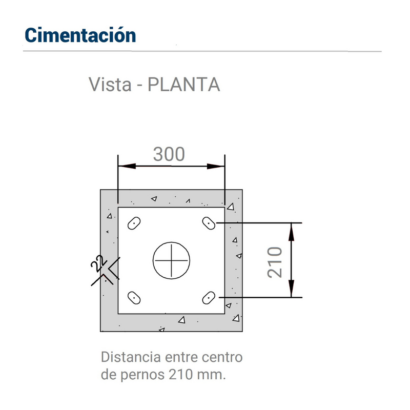 Columna funcional cilíndrica 3,5M acero galvanizado Ø60mm