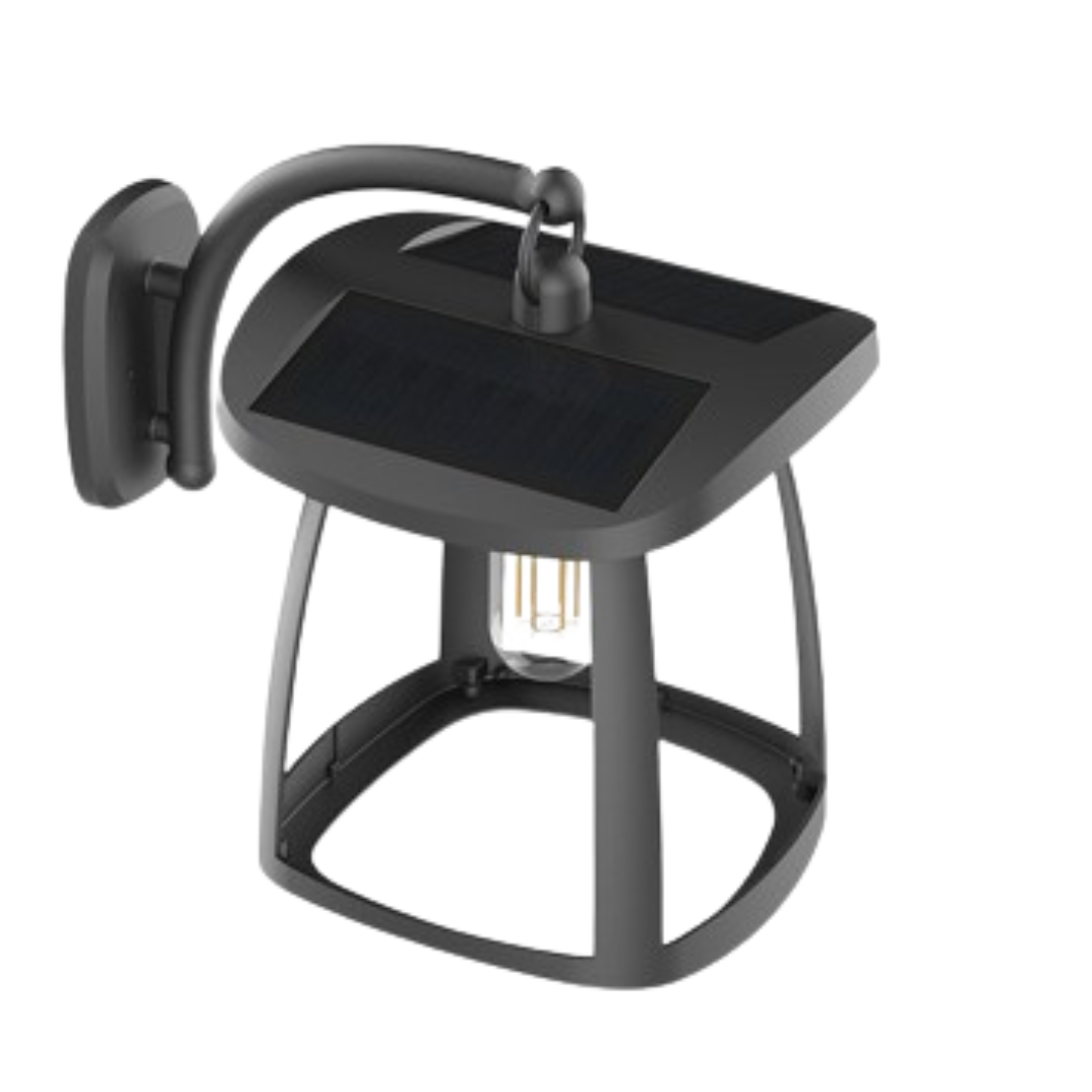 Aplique de Pared Exterior Solar LED Rústico 350lm 110lm/W E27