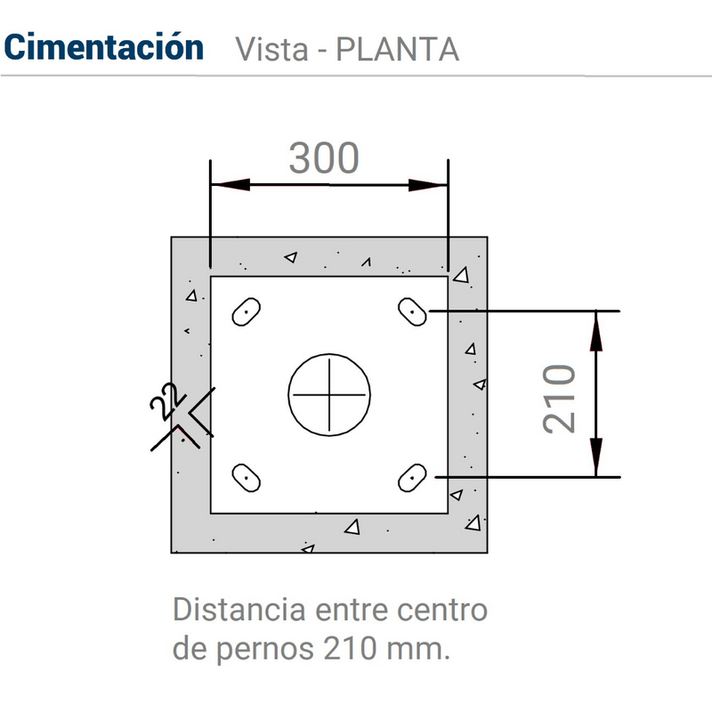 Columna funcional Troncoconica 4M acero galvanizado Ø60mm