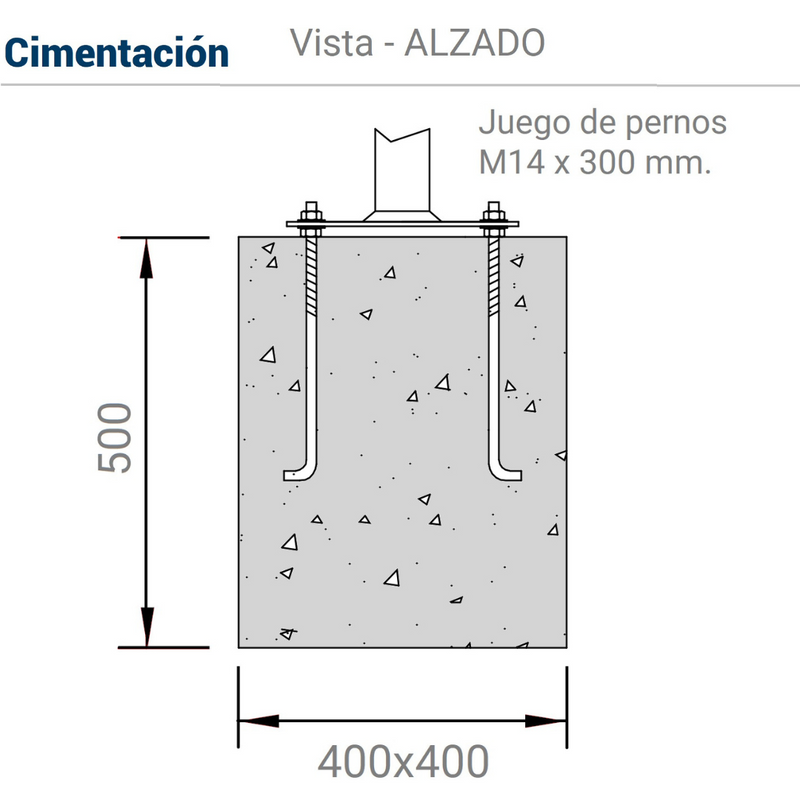 Columna funcional Troncoconica 4M acero galvanizado Ø60mm