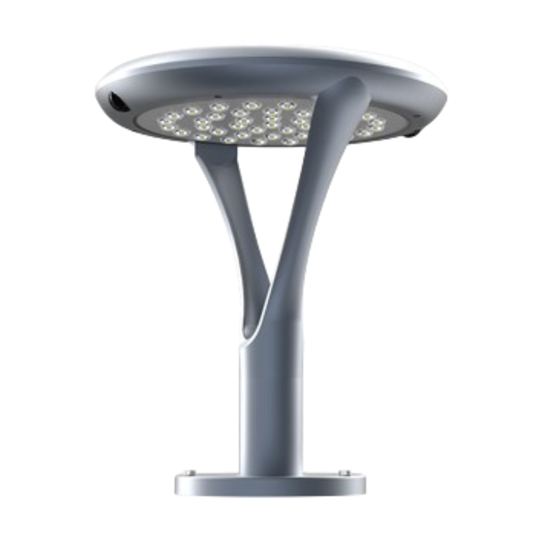 Baliza Solar LED Exterior Sobremuro Plata 2000lm IP65