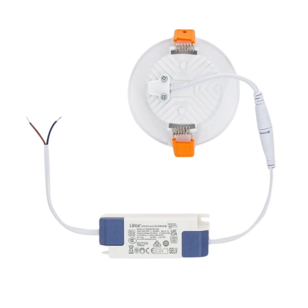 Downlight LED Circular 6W OSRAM Aero 110lm/W LIFUD Corte Ø 80 mm
