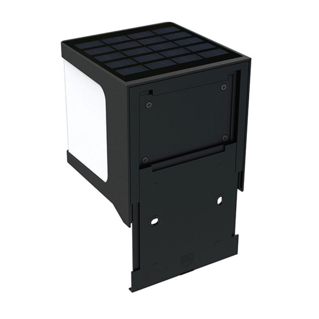 Aplique de Pared Exterior Solar LED Cuadrado 1000lm 4000K