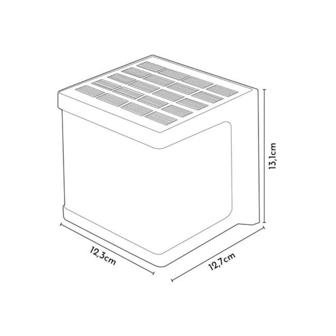 Aplique de Pared Exterior Solar LED Cuadrado 1000lm 4000K