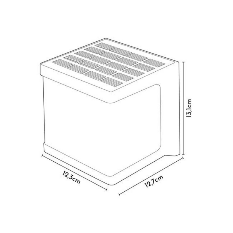 Aplique de exterior solar pared Cuadrado 1000lm Luz blanco neutro