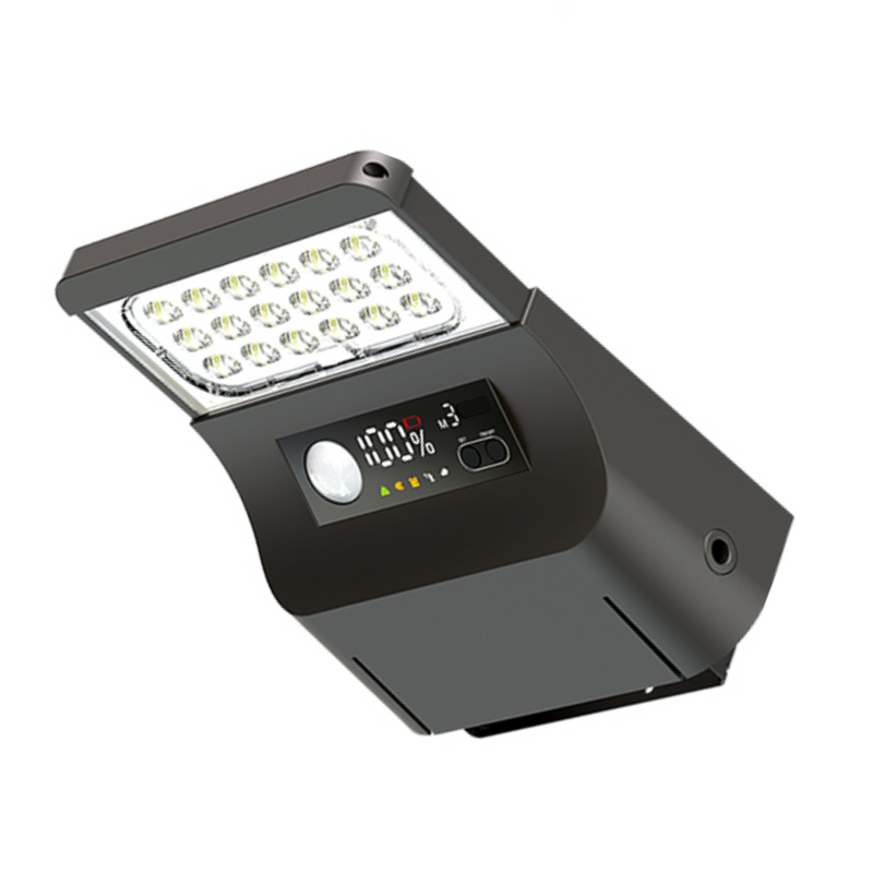 Farola Solar LED Serie STAX 3000lm 230lm/W CCT Regulable PIR IP65 Conexion Ø60mm