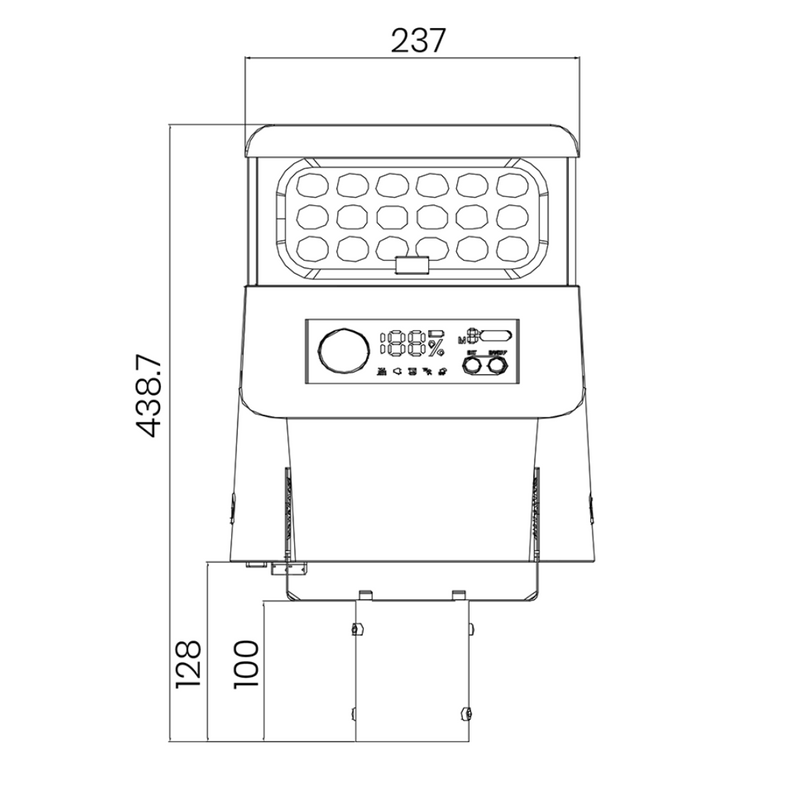 Farola Solar LED Serie STAX 3000lm 230lm/W CCT Regulable PIR IP65 Conexion Ø60mm