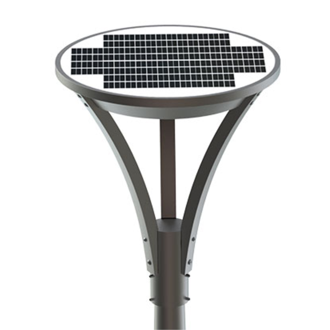 Farola Solar LED Exterior Serie Black-Sky 3000lm 230lm/W 4000K IP65 Ø60mm