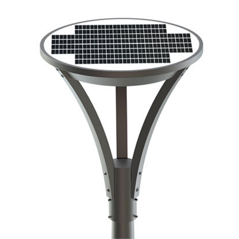 Farola solar jardín redonda 3000lm 4000k (neutro) leds Osram 3030