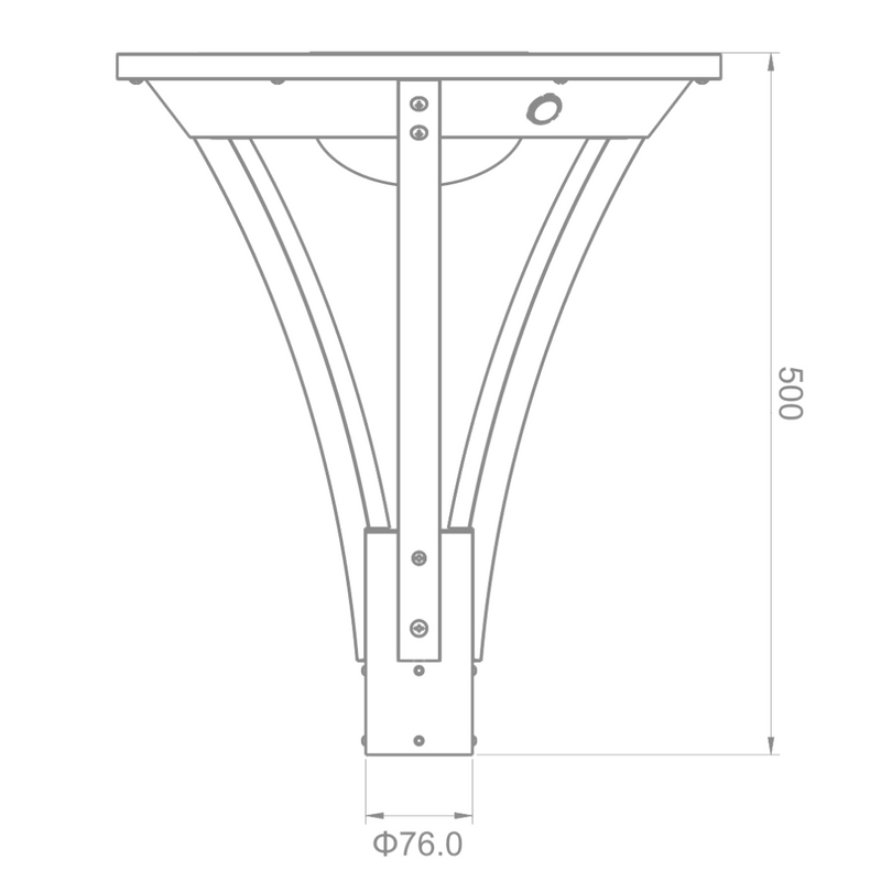 Farola solar jardín redonda 3000lm 4000k (neutro) leds Osram 3030