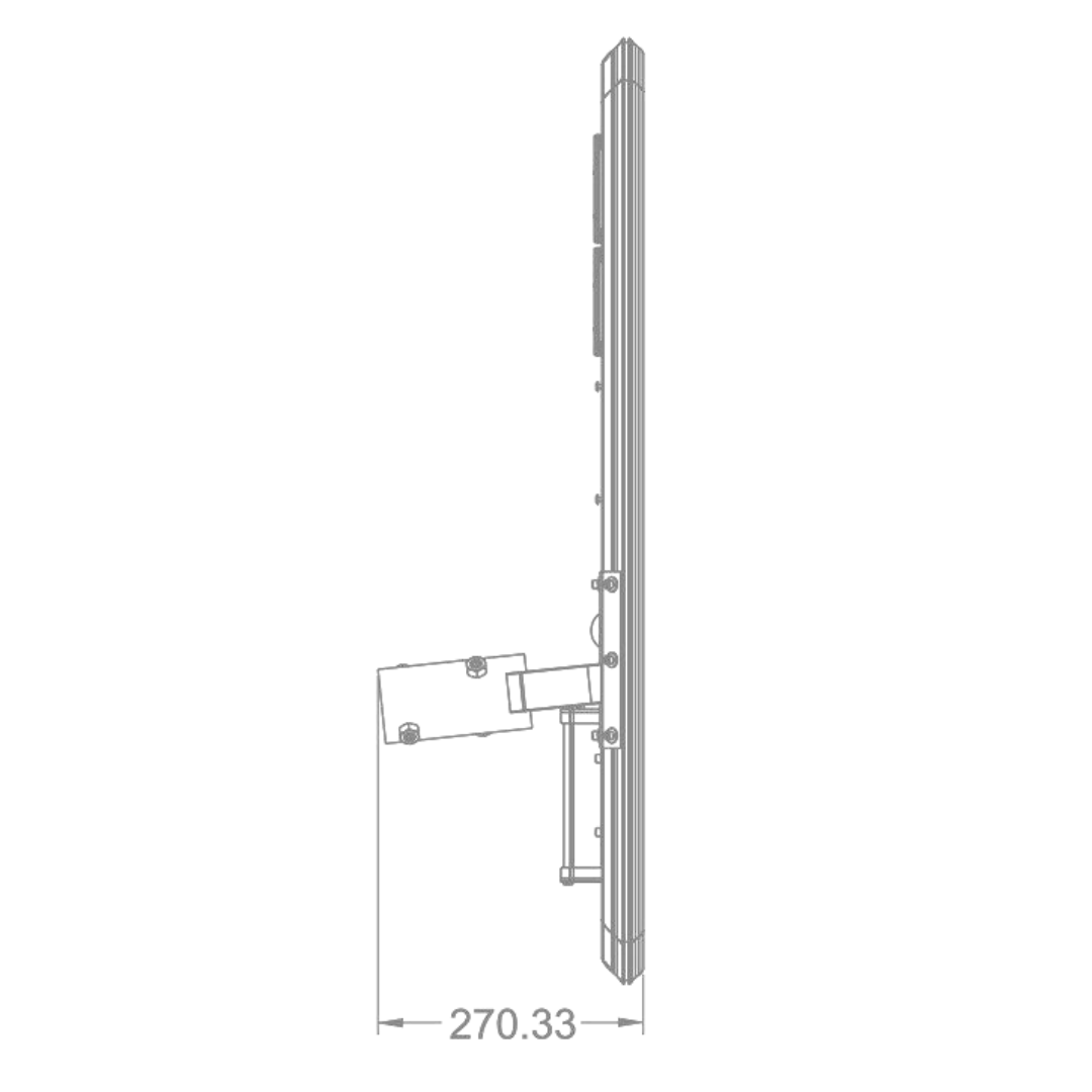 Farola Solar LED Serie Street-Light 4000lm 150lm/W IP65 IK08 Gris Plata Ø60mm Sensor PIR