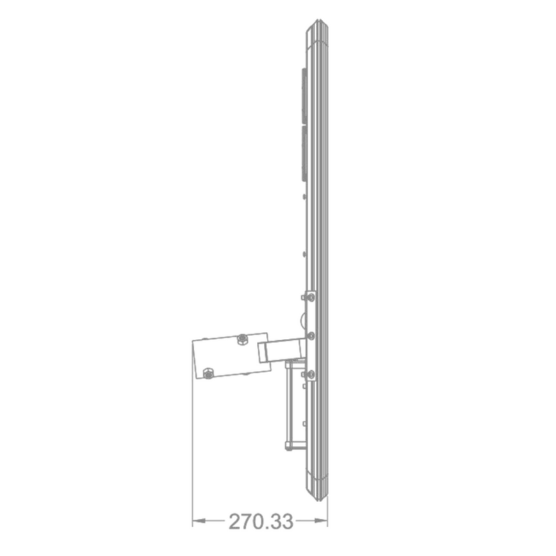 Farola Solar LED Serie Street-Ligth 4000lm 150lm/W IP65 IK08 Gris Plata Ø60mm Sensor PIR